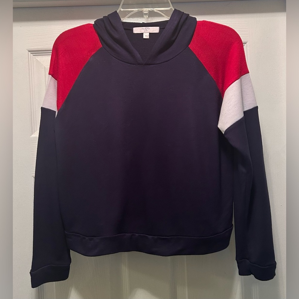 Moa Moa Red, White, and Navy Hoodie